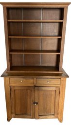 Vintage Two-Piece Pie Cabinet/Hutch-40.5W 75T 18D