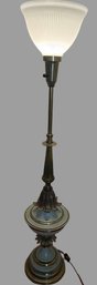 Stiffel Brass Torchiere Table Lamp - 39' Height