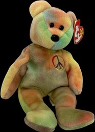 Rare Original TY Beanie Baby 1996 Peace Bear