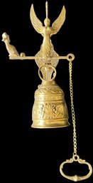 Brass Hanging Bell (12in Tall)