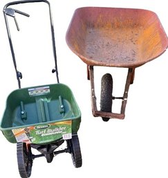 Wheelbarrow & Fertilizer Spreader