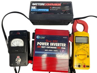 Battery Companion, Power Inverter, Digisnap & More- Inverter Is 6x6x2, Missing Input Cord.