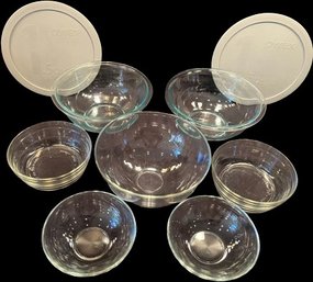 Set Of Glass Bowls, 2 Pyrex (1.5 Qt), Size 5.5-8.5
