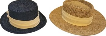 Vintage Womans Woven Hats. Izod Club. Carrying Cases Included