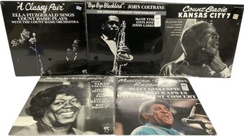 Unopened Vinyl Collection (5) Including Elvin Jones, Ella Fitzgerald, Ray Brown