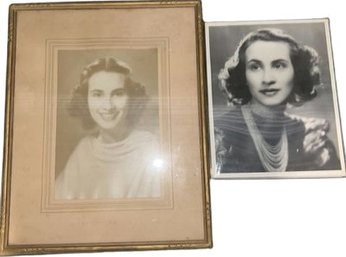 Old Photo Of A Women Framed