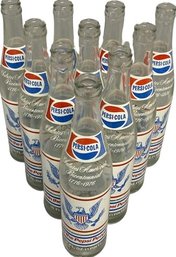 Collection Of 10 Vintage Colorado Bicentennial Commemorative Pepsi Cola Bottles (16oz)