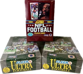 1991 Fleer Ultra Football Trading Cards And 1991 Score NFL Football Player Cards
