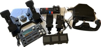 Flight Simulator- Pro Flight Rudder Pedals, Saitek Pro Fliggt Yoke System& Other Components