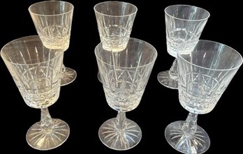 Waterford Crystal Wine Glasses. Set Of 6. (3.5x7)