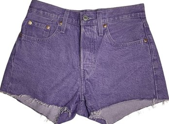 Levis Premium, Ladies Purple Shorts, Style 501, Size 25