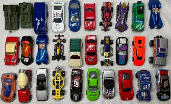 Collection Of Die Cast And Plastic Toy Cars Including Hot Wheels, Matchbox, Tootsietoys, And More