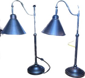 Pair Of Vintage-style Brass Lamps