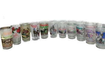 11 Pieces Horse Racing Kentucky Derby Glasses Since 1985