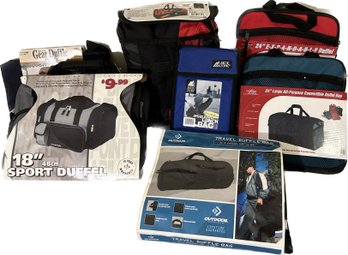 Camping/outdoor Bags- Duffel Bags (24in-40in) And Arctic Zone Insulated Lunch Bag.