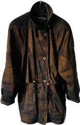 Womans Winter Coat, Label Says Small Runs Large, Rich Brown, Copper Tones