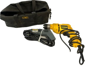 DeWalt DW106 Corded 3/8' Variable Speed Heavy Duty Drill With Case 14Lx7Wx8H