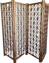 Japanese Wooden Screen Panel - 70 Tall X Each Panel Is 24. 3 Small Broken Pieces (taped On)