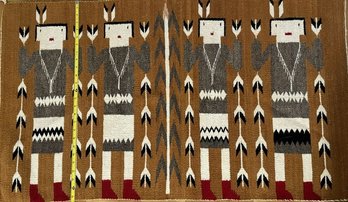 Yei 4 Figure Navajo Will Rug - Hand Woven 100% Wool