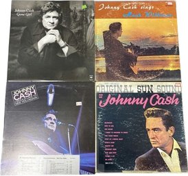 4 Johnny Cash Vinyl Records