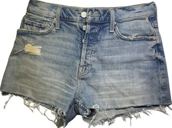 MOTHER SUPERIOR, The Tomcat Kick Fray Ladies Shorts. Size 25. Button Opening