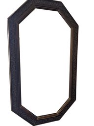 Large Oak Octagon Mirror - 42 X 24