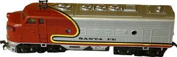 Santa Fe 7in Model Train Engine, No Visible Scale