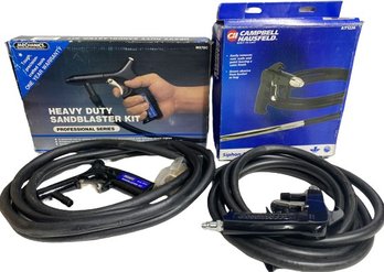 Siphon-Feed Sandblaster From Campbell Hausfeld And Heavy Duty SandBlaster Kit From Mechanics Products