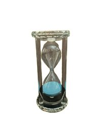 Blue Sand Glass Hourglass - 3x3x6.5