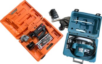 Power Tools- Rotozip Revolution Zip Mate Spiral Saw &case, Makita 7.25in Circular Saw&case, And Other Sanders