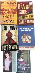 Book Collection- Dan Brown Adventure/thriller Novels, Ernest Hemingway & More!