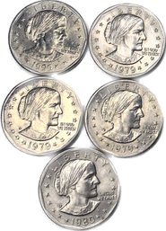 United States Of America One Dollar Coins 1979-1999 (5)