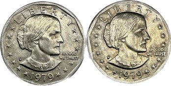 Pair Of 1979 Susan B Anthony Quarters