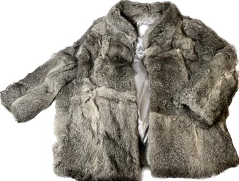 100 Percent Rabbit Peking Fur Coat Made In Hong Kong Size Medium