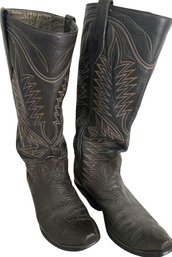Tall Brown Mens Cowboy Boots Approx Size 11