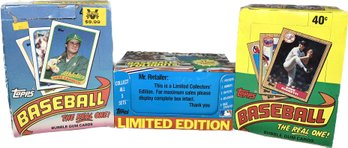 3 BOXES - Topps Limited Edition Baseball Foldouts, Topps Baseball Bubble Gum Cards