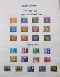 Stamp Album Of Great Britain Stamps 1854-2000