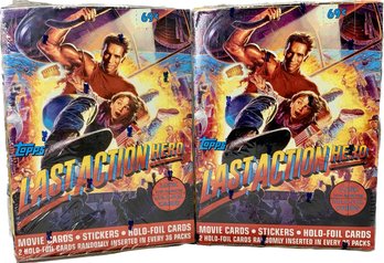 2 BOXES -Topps Last Action Hero Movie Cards & Stickers & Halo-foil Cards