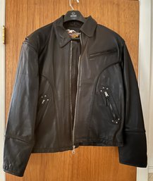 Motor Harley-Davidson Clothes, An American Legend, L Reg Black Leather Biker Jacket (Made In Indonesia)