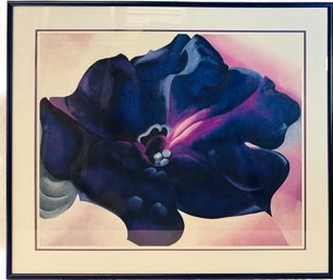 Periwinkle/blue/purple Flower Print, Framed, 36.5x31