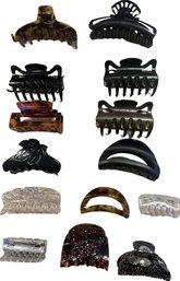 Hair Claw Clips In Various Colors & Sizes.