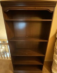 Wooden Bookshelf (Damage Pictured)-36W 72H 13D