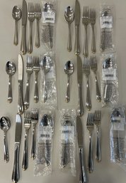 Stainless Steel Utensil Collection Including (6) Sets Of Gorham Stainless Steel Silverware