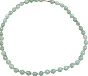 Jade Beaded Necklace- 19.5in