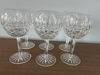 Waterford Lismore Balloon Wine Glasses Set Of 6