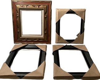 Four Frames: 1-Gold & Orange Tone 18x16 & 3-Black & Grey Tone & 12x15