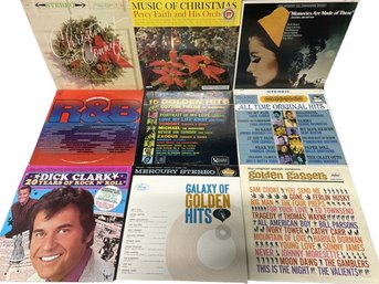 Vinyl Records (9) Including Dick Clark, Eddie Fisher, Percy Faith And Many More