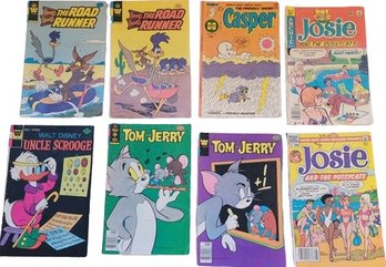 Vintage Comics , Josie And The Pussycats, Tom And Jerry, Uncle Scrooge, Casper, The Road Runners.