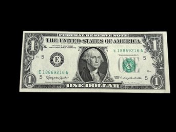 Mint State Series 1963 Washington Dollar Bill