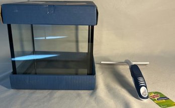 Glass Aquarium With Squeegee 8x8x8